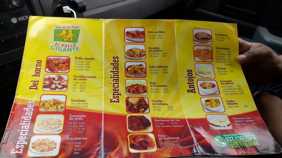 El Pollo Gigante Comalcalco Menu - Image 2