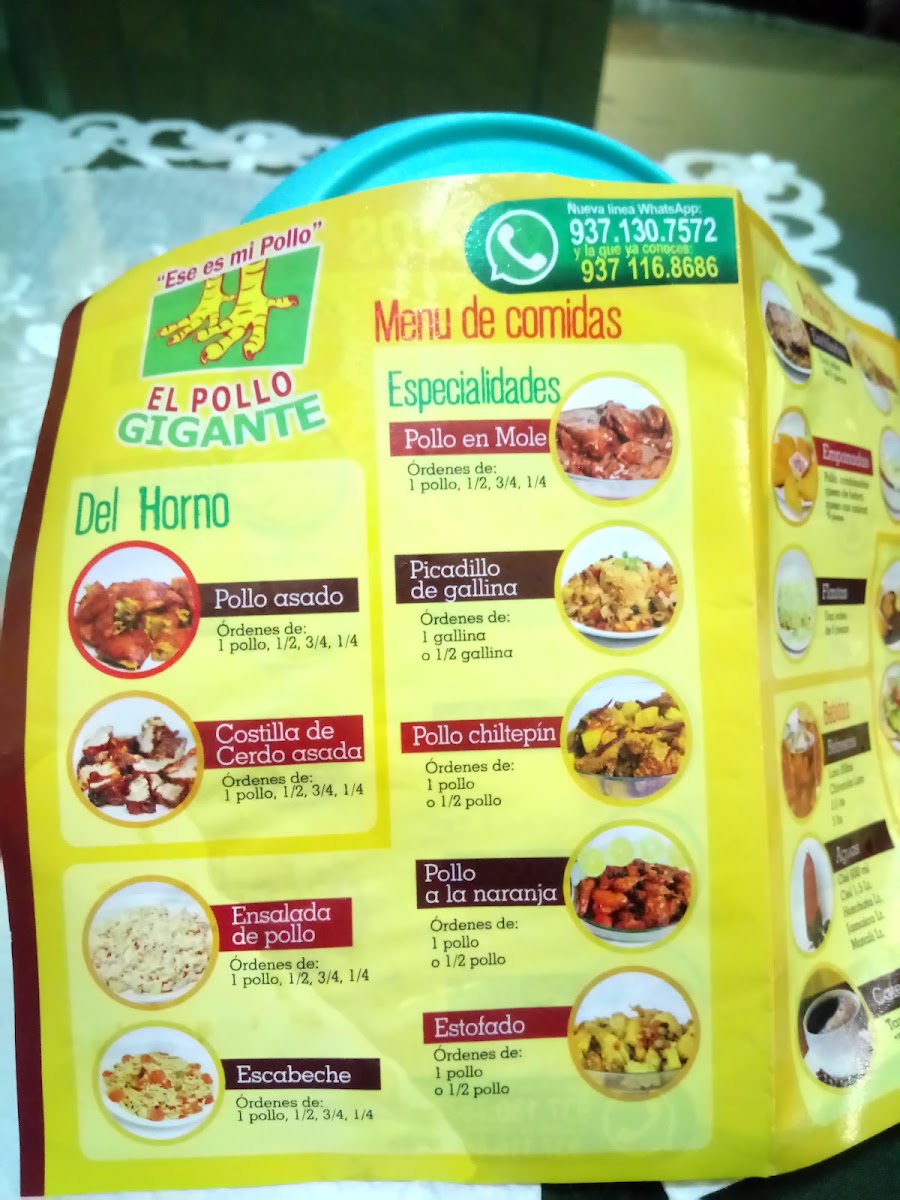 El Pollo Gigante Comalcalco Menu - Image 3